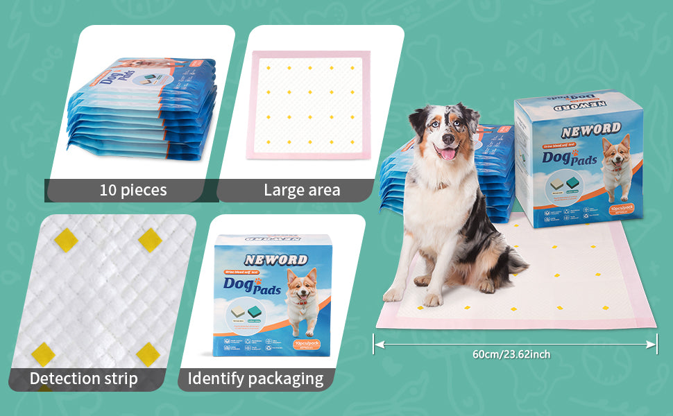 Dog health monitoring pee pads – color changing pet training pads