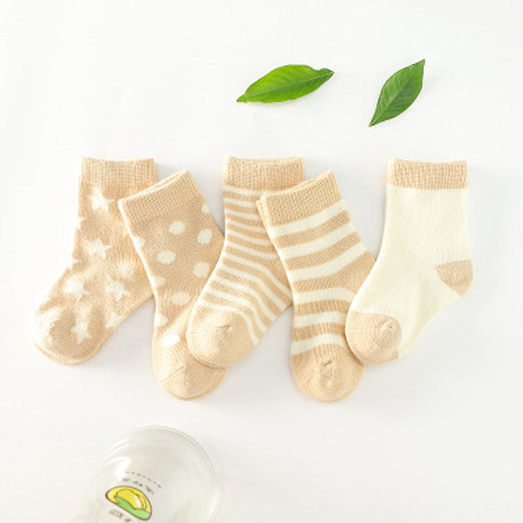 Set of baby socks with different patterns