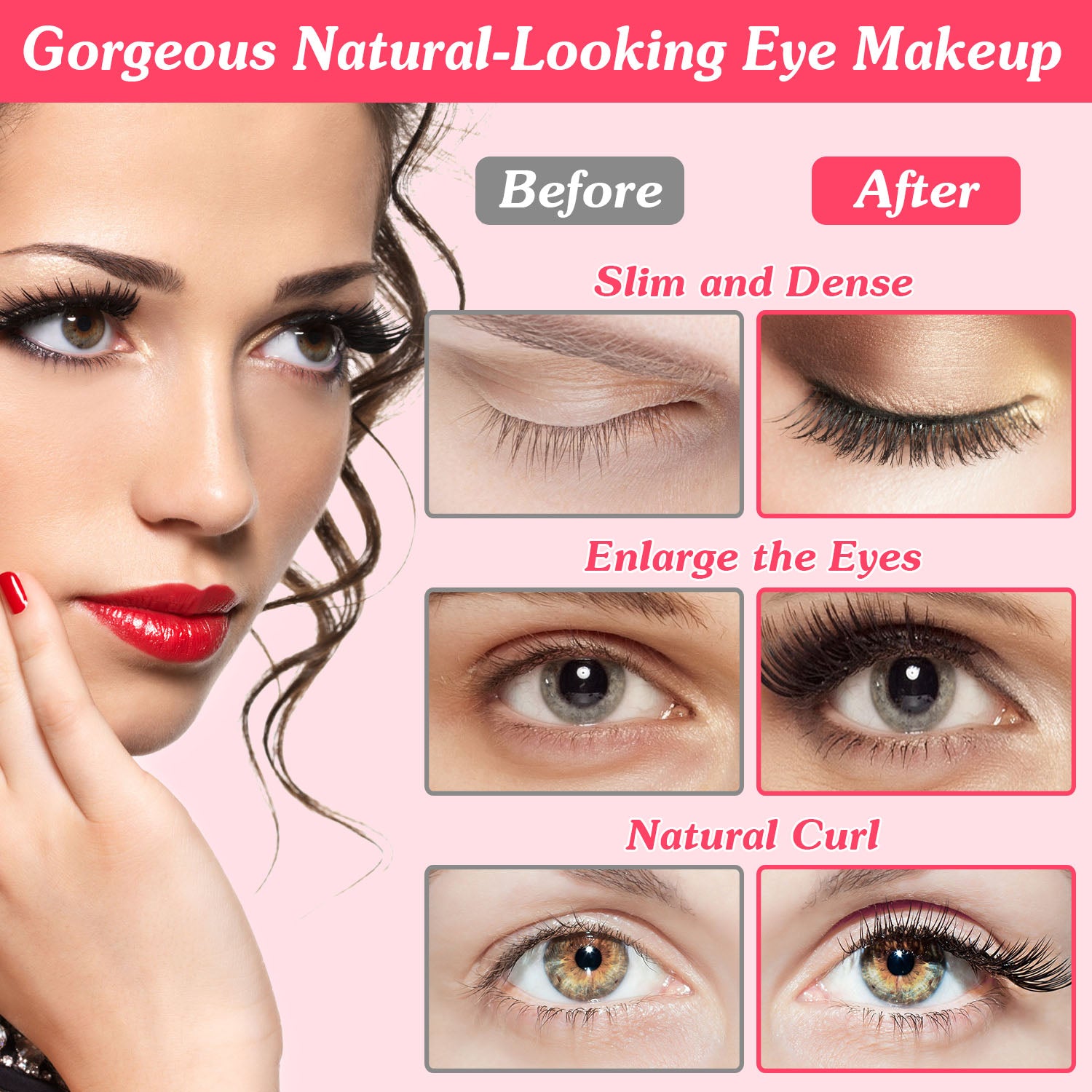 Rechargeable heated eyelash curler – fast heating lash lift tool