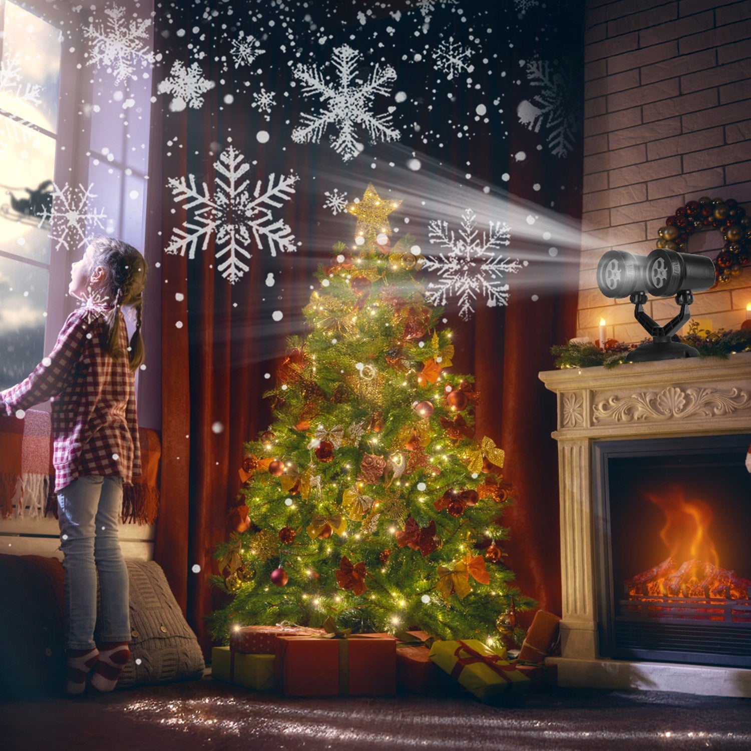 Snowflake Projector for Christmas 