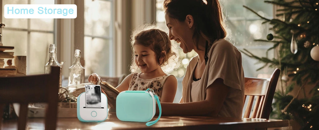 Label Maker Case for Memoking T02/ for Phomemo M02/ M02S/ M02 Pro/ Q30S/ Ponek Mini Pocket Printer,  Printer Storage Organizer