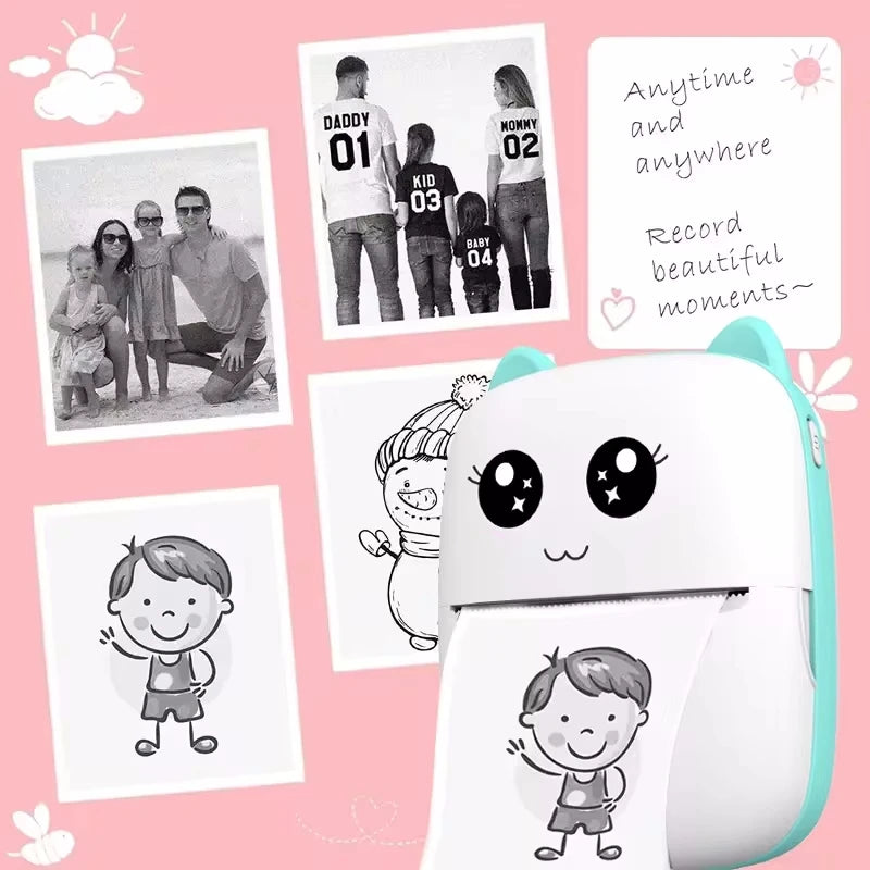 Mini Portable Bluetooth Thermal Printer – Pocket Photo Printer for iOS & Android (Inkless)