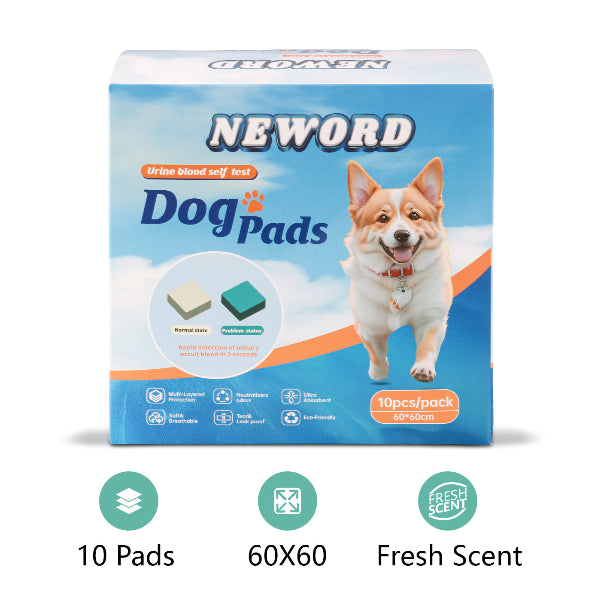 Dog health monitoring pee pads – color changing pet training pads